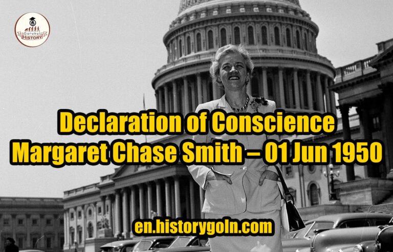 Declaration of Conscience – Margaret Chase Smith – 01 Jun 1950