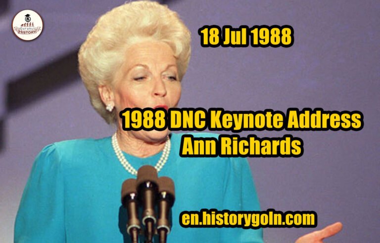 1988 DNC Keynote Address – Ann Richards