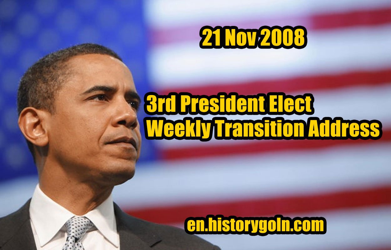 3rd President Elect Weekly Transition Address