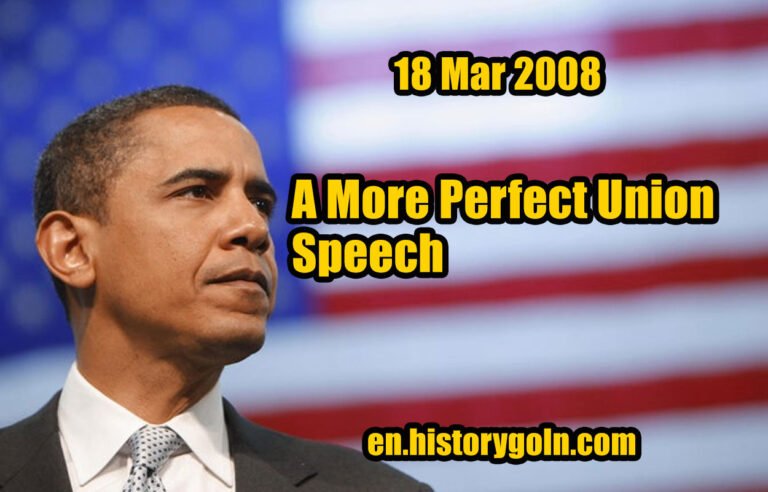 A More Perfect Union Speech | Barack Obama | 18 Mar 2008