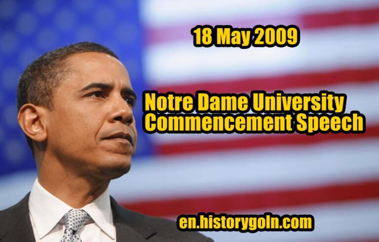 Notre Dame University Commencement Speech