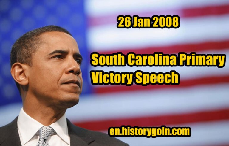 FacebookMastodonEmailShare South Carolina Primary Victory Speech | Barack Obama | 26 Jan 2008