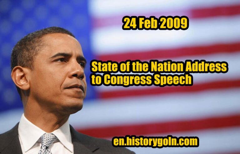 State of the Nation Address to Congress Speech