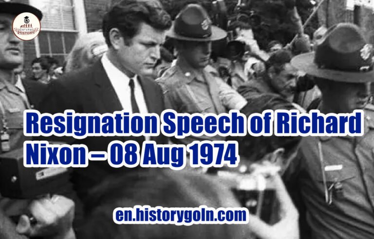 Address to the People of Massachusetts on Chappaquiddick – Ted Kennedy – 25 Jul 1969
